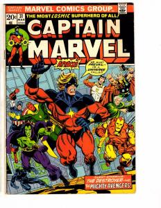 Captain Marvel # 31 FN Comic Book Thanos Starfox Dr. Strange Super Skrull J68