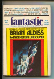Fantastic Stories 3/1974-Frankenstein story by Brian Aldiss-Jeff Jones-Mike K...