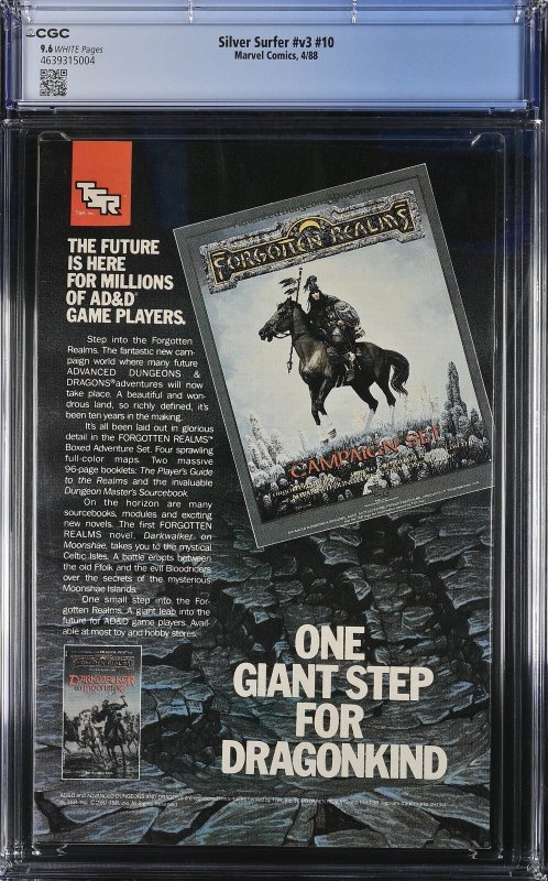 Silver Surfer #v3 #10 (4/88) Graded CGC 9.6