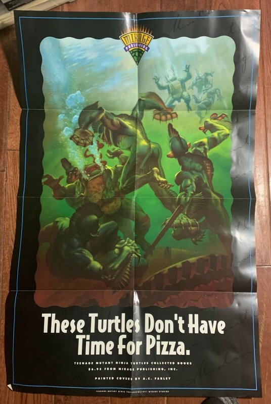 1991 TEENAGE MUTANT NINJA TURTLES Mirage 22x34 Promo Poster FVF 7.0