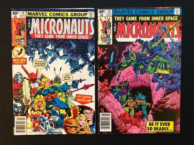 Lot of 12-Marvel THE MICRONAUTS 1979/80 #11-13,15,17-24  VG/F (A178)