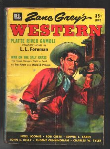 Zane Grey's Western 6/1953-Bob Stanley cover art-Custer's Last Stand art & st...