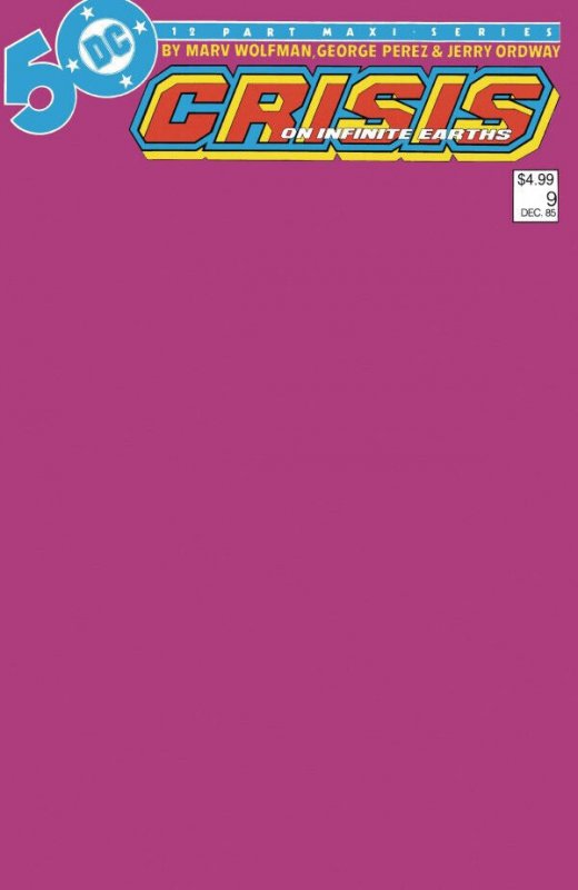 Crisis on Infinite Earths #9 Facsimile Edition Cover A, B, or C (Pick a Variant)