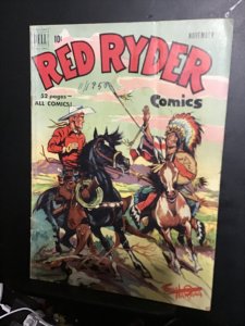 Red Ryder Comics #88  mid grade painted cover! FN Wow!