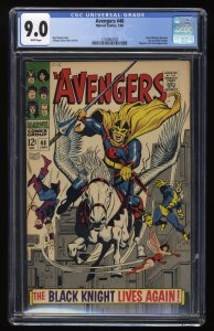 Avengers #48 CGC VF/NM 9.0 White Pages 1st Appearance Black Knight!