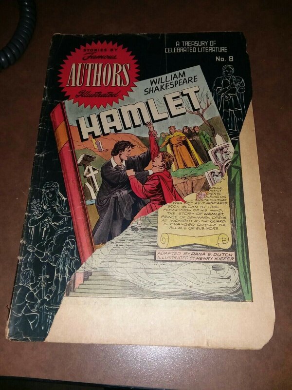 Stories by Famous Authors Illustrated #8 Golden age 1950 hamlet kiefer cover art