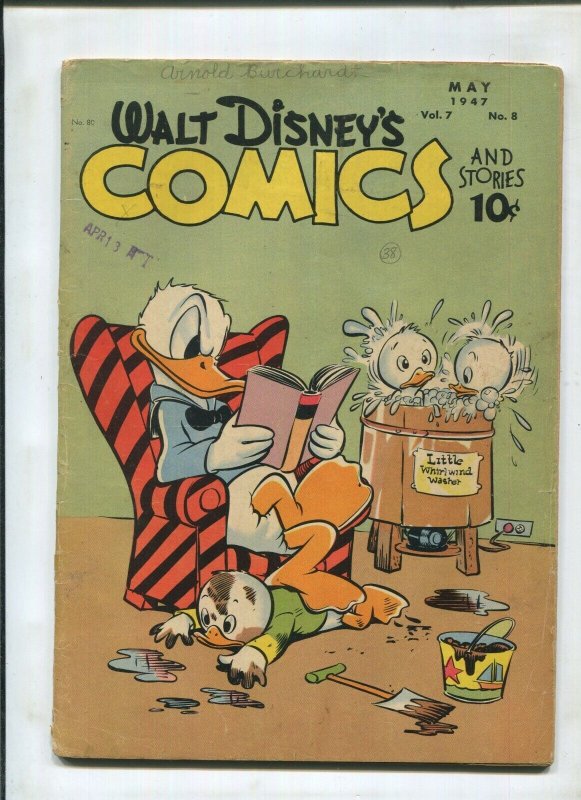 WALT DISNEY'S COMICS AND STORIES #8 - DONALD DUCK GIVES A BATH (4.5) 1947