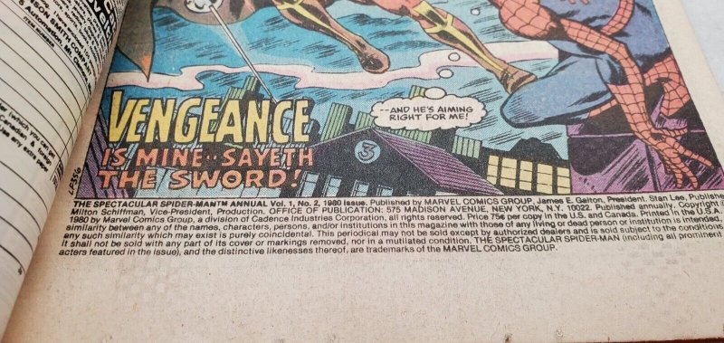 Spectacular Spider-Man Annual #2 (1980) Newsstand VF+