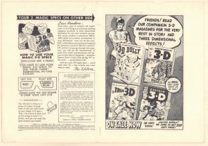 Funny 3-D #1 Unused Comic Book Cover - Harvey (Grade 6.5) 1953