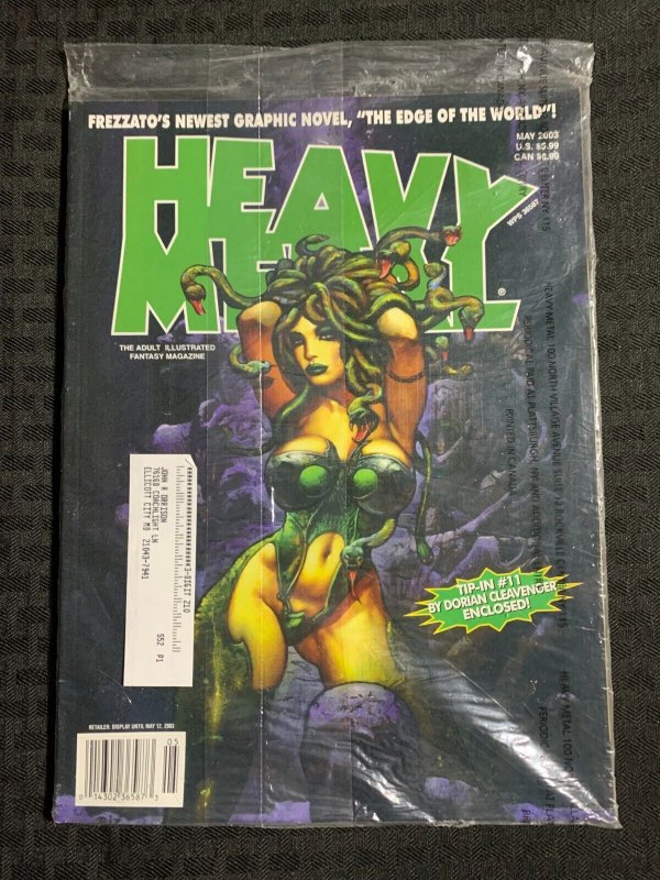 2003 May HEAVY METAL Fantasy Art Magazine SEALED with Cleavenger Tip-In Plate