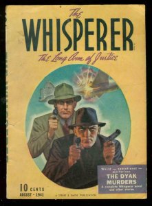 WHISPERER #6-PULP-AUG 1941-DYAK MURDERS-STREET & SMITH VG+