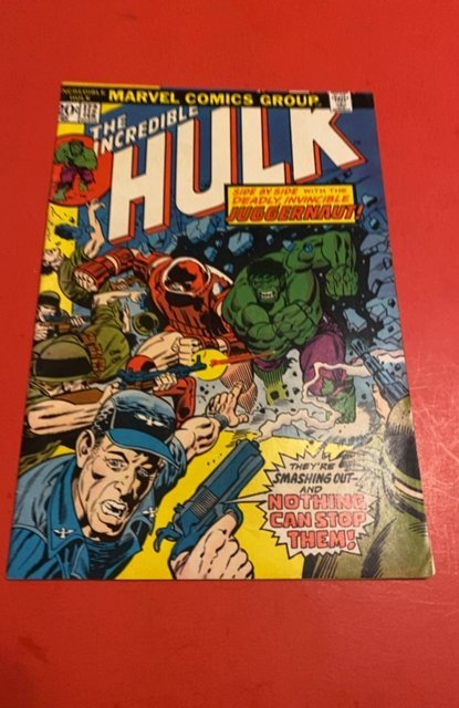 The Incredible Hulk #172 (1974) men and juggernaut cameo