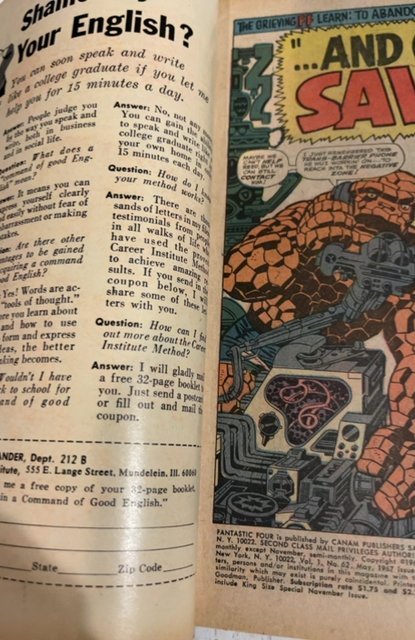 Fantastic Four #62 (1967)Blastasr one shall save him