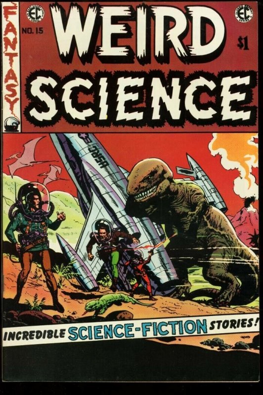 WEIRD SCIENCE #15-WALLY WOOD DINOSAUR COVER-1973 FN/VF