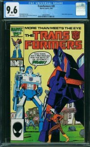 Transformers #20 (Marvel, 1986) CGC 9.6