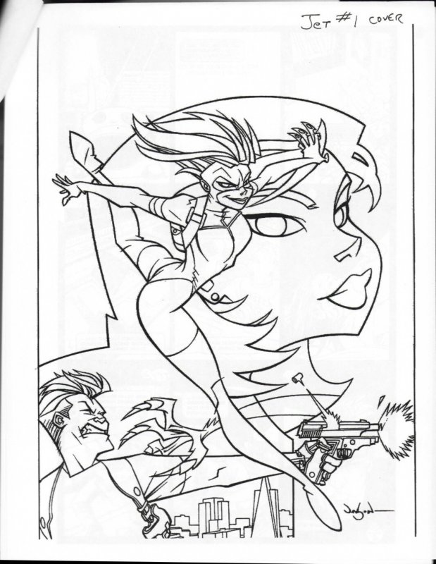 JET #1 of 4 - Dan Abnett Story WILDSTORM COMICS B&W PREVIEW 2000