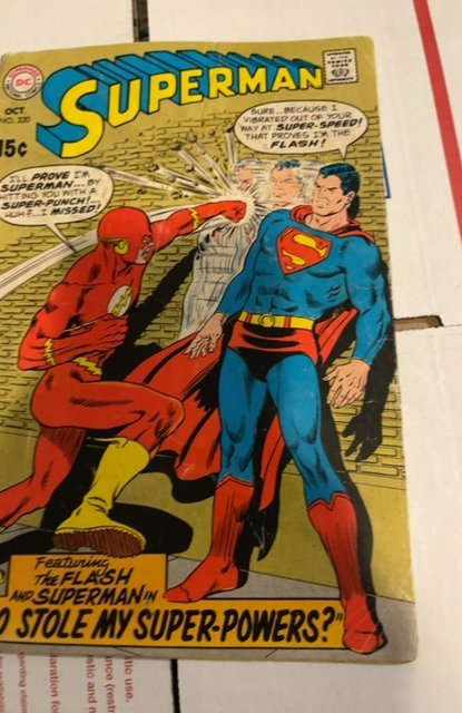 Superman #220 (1969) vs flash who stole his powers