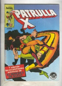 La Patrulla X volumen 1 numero 045: Sendero de guerra (numerado 3 en trasera)