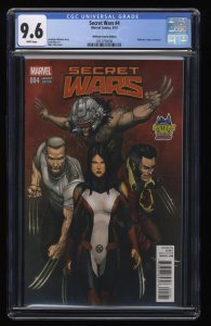 Secret Wars (2015) #4 CGC NM+ 9.6 White Pages Midtown Comics Variant