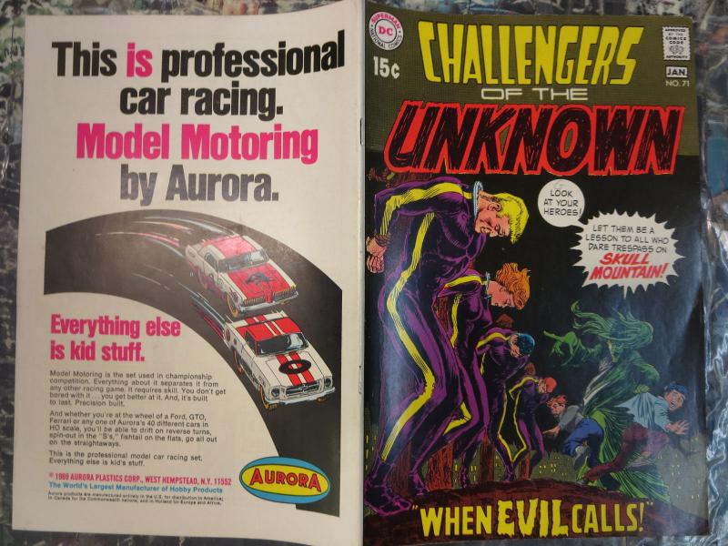 CHALLENGERS OF THE UNKNOWN covers only #66, 68-69, 71-73 (1969-1970) DC Comics