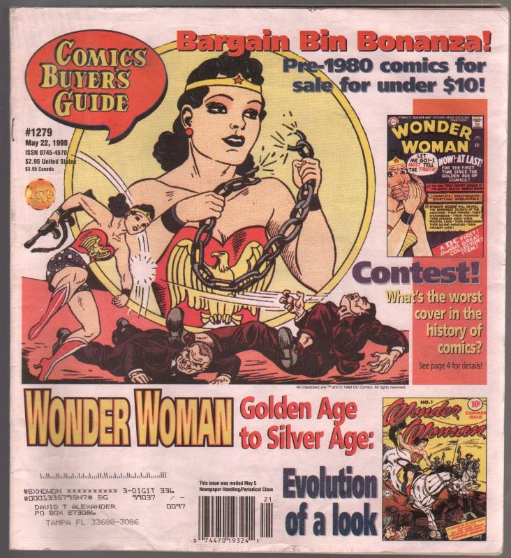 Comic Buyer's Guide 5/22/1998-Wonder Woman issue-buy/sell ads-FN