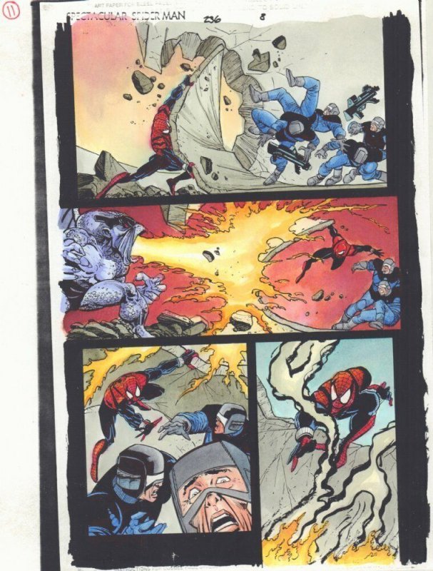 Spectacular Spider-Man #236 p.8 Color Guide Art - Ben Reilly by John Kalisz