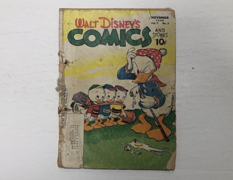 *Walt Disney's Comics and Stories #73 g, #74 fr/g