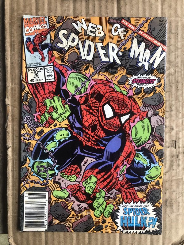 Web of Spider-Man #70 Newsstand Edition (1990)