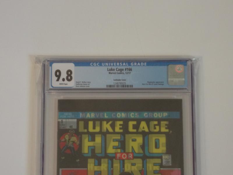 Luke Cage #166 CGC 9.8; 3D lenticular--Homage to Hero For Hire #1!!!