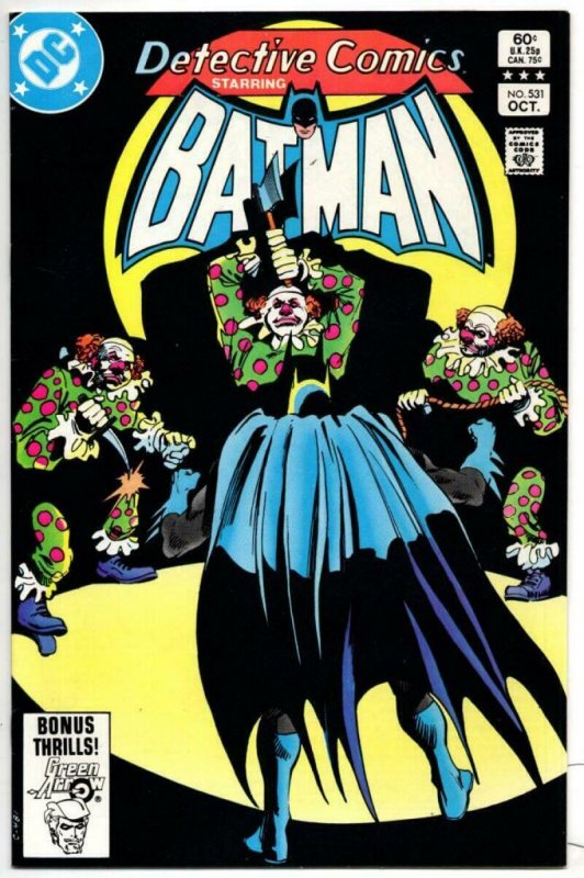 DETECTIVE #531, NM-, Batman, Green Arrow Clowns, 1937 1983, more BM in store