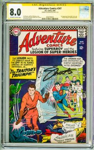 Adventure Comics #347 (1966) CGC Signature 8.0! Signed by Jim Shooter!