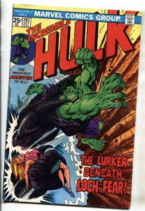 Incredible Hulk #192  comic book marvel--1975 MARVEL