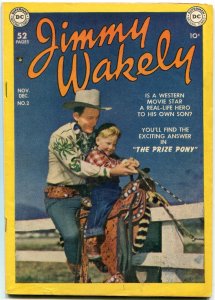 JIMMY WAKELY #2-PHOTO COVER-GOLDEN AGE COMIC WESTERN- VF