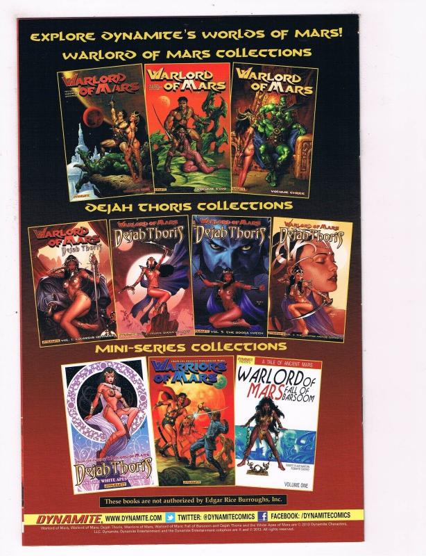 Lords Of Mars # 4 NM 1st Print Variant Cover Dynamite Comic Book Tarzan S66