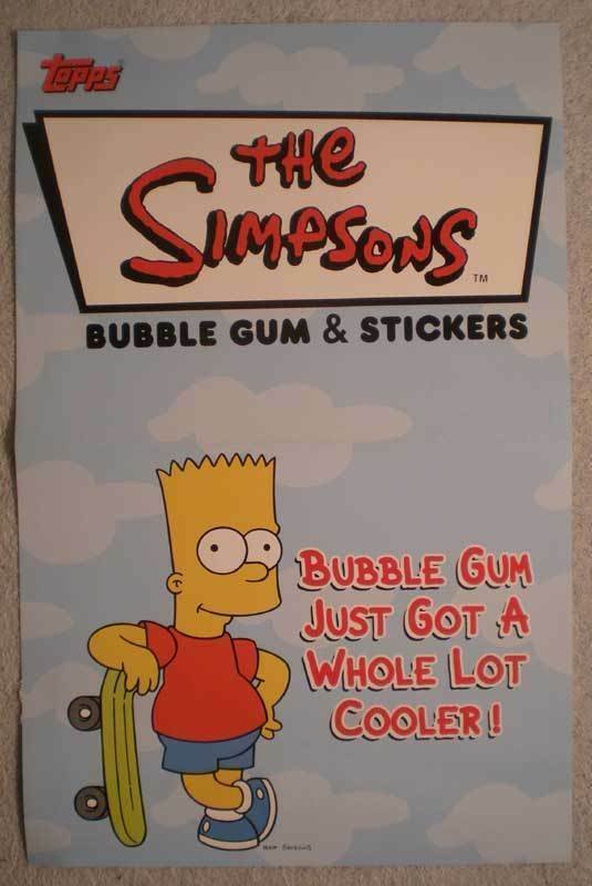 SIMPSONS BUBBLE GUM Promo Poster, 11x17,2002, Unused, more Promos in store