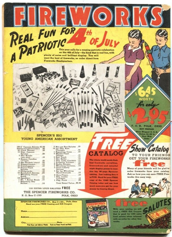 ACE #39--1940--GOLF COVER--PHANTOM--BLONDIE--FIREWORKS AD--PRINCE VALIANT