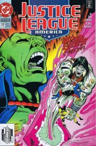 Justice League America #77 ORIGINAL Vintage 1993 DC Comics 1st Full Bloodwynd