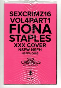 SEX CRIMINALS #16 (2017) FIONA STAPLES | XXX VARIANT | POLYBAG SEALED