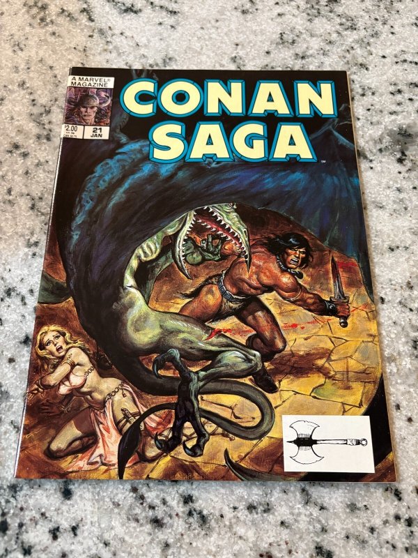 Conan Saga # 21 VF/NM Marvel Comic Book Magazine Red Sonja Kull 3 J390
