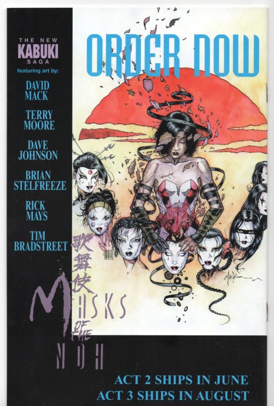 Kabuki: Masks of the Noh #1 Variant by Buzz (Caliber Comics 1996) SIGNED