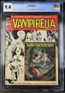 Vampirella 9 Cgc 9.4 White Pages Warren 1971
