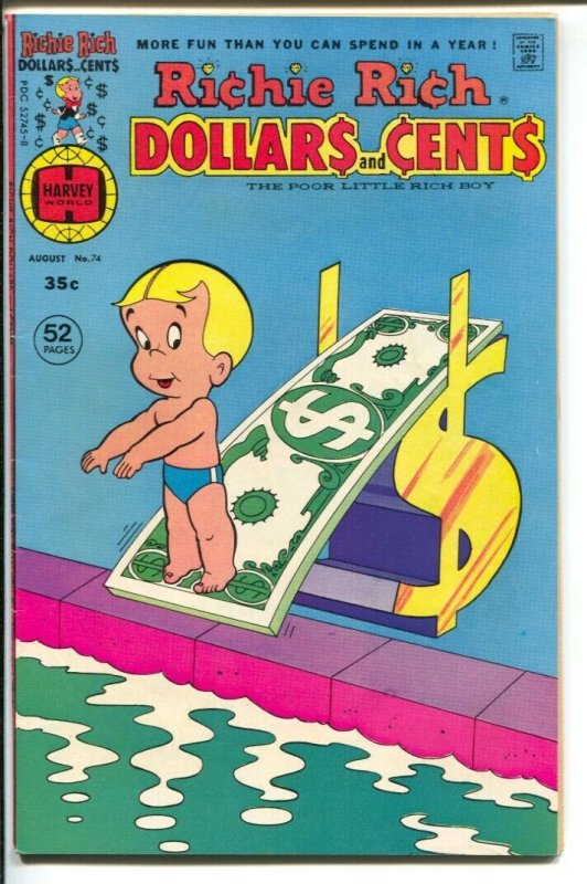 Richie Rich Dollars and Cents #76 1976-Harvey-Little Lotta-52 pages-VF-