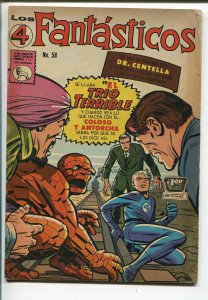 LOS 4 FANTASTICOS #58 1966-MARVEL-MEXICAN-STEVE DITKO-FANTASTIC 4-g/vg