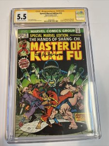 Special Marvel Edition (1973) # 15 (CGC 5.5 SS) 1st App Shang |Signed Al Milgrom