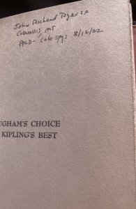 Maugham’s choice of Kipling‘s best, 1958