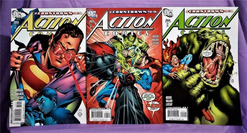 Superman ACTION COMICS #852 - 854 Countdown Brad Walker Kurk Busiek (DC 2007)