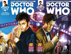 NEW 2014 TITAN DOCTOR WHO #1 TENTH & ELEVENTH SDCC DIAMOND VARIANT COVER SET