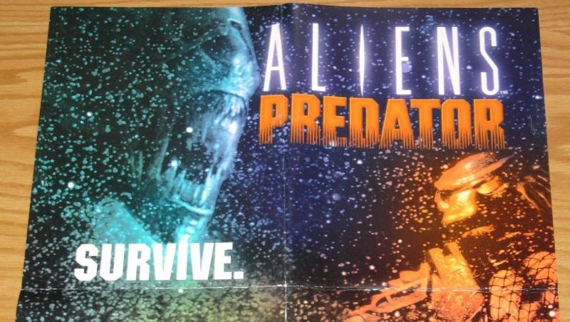 Aliens/Predator poster - promotion for customizable card game 1997