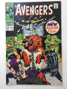 The Avengers #54 (1968) 1st Appearance Ultron Cameo! Fine- Condition