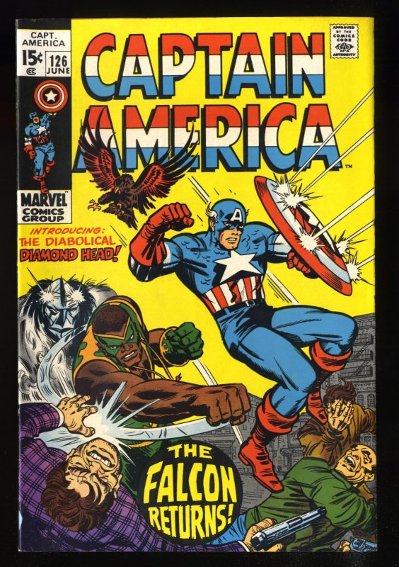 Captain America #126 VF+ 8.5 White Pages